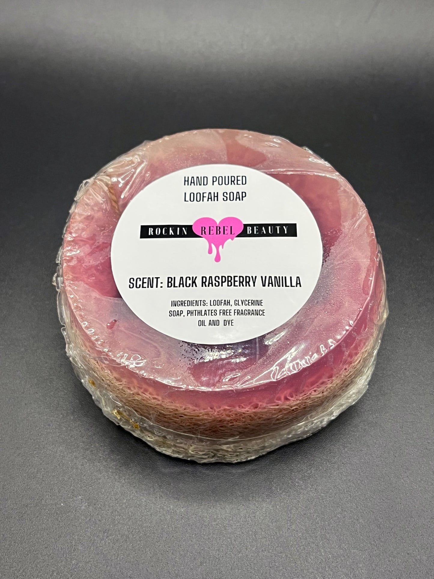 Hand Poured Loofah Soap on a Rope (4oz)