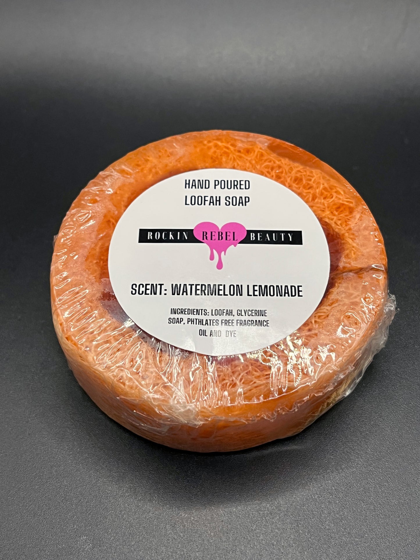 Hand Poured Loofah Soap on a Rope (4oz)