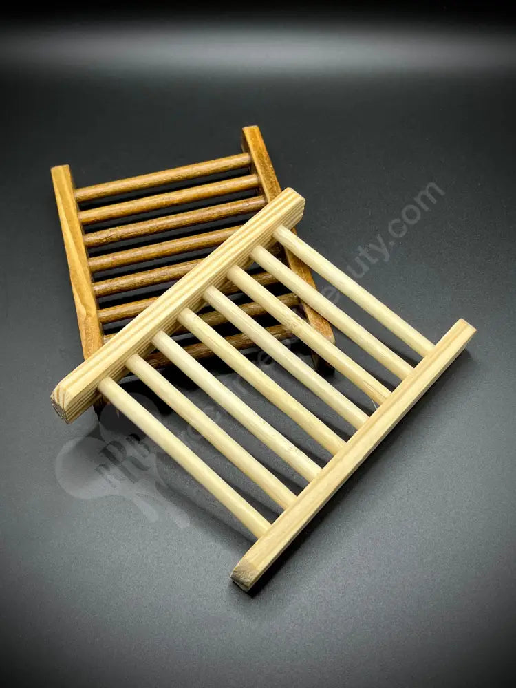 Bamboo Wooden Soap Holder - Dark Accessories