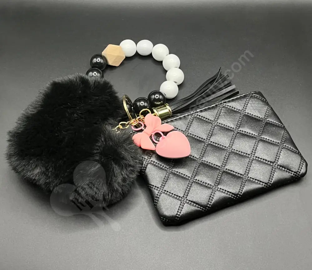 Pom Wallet Valet Wristlet - Black Style