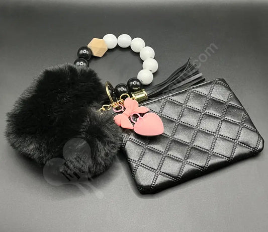 Pom Wallet Valet Wristlet - Black Style