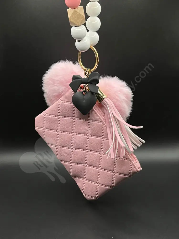 Pom Wallet Valet Wristlet - Pink Style