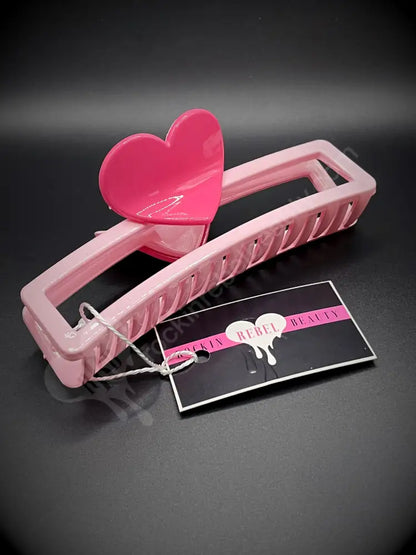 Xl Pink Heart Hair Clip Style